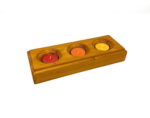 Reclaimed Wood Tealight Holder — top view