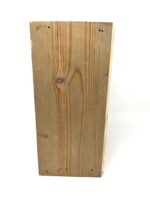 Reclaimed Pine Cube Mirror Shelf — back view