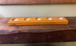 Long Reclaimed Wood Tealight Holder (5 Tealights) — alternate angle