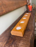 Long Reclaimed Wood Tealight Holder (5 Tealights)