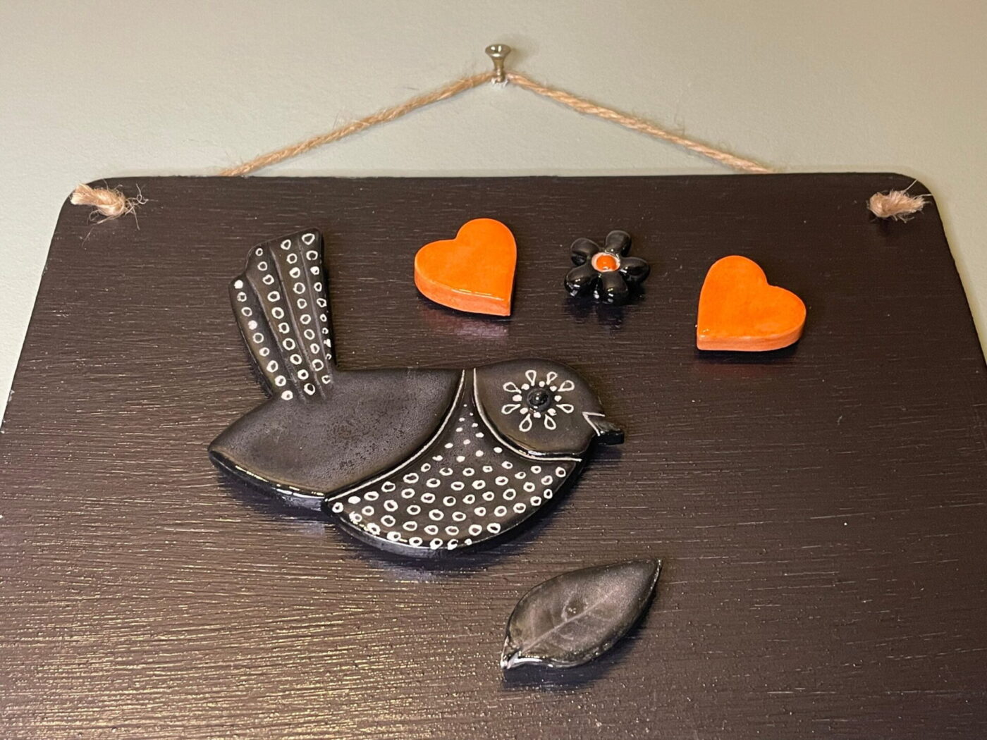 Black & Orange Autumn Magnet Set — top view