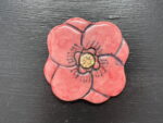 Red Poppy Ceramic Magnet — alternate angle