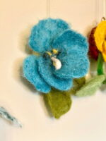 Wool Felted Hanging Spring Flowers — in use