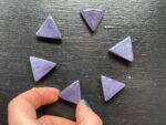 Purple Ceramic Triangle Magnets — Set of 6