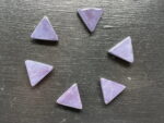 Purple Ceramic Triangle Magnets — Set of 6 — back view