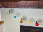 Wool Felted Fruit Garland — side view
