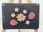 Purple & Pink Ceramic Flower Magnet Set — in use