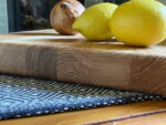 Oak Chopping Board with Handle — top view