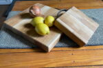 Oak Chopping Board with Handle — detail view