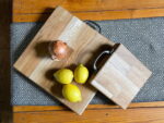 Oak Chopping Board with Handle — side view