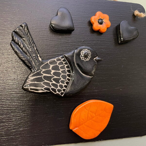 Black & Orange Autumn Magnet Set of 5
