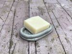 Grey Speckled Ceramic Soap Dish — styling detail