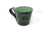XL Ceramic Mug — "C" Initial, Green & Metallic