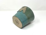 XL Ceramic Mug — "M" Initial, Green & Light Blue — side view