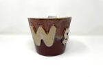 XXL Ceramic Mug — "W $" Symbols, Copper & Deep Red