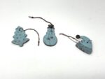 Light Blue Christmas Ceramic Ornaments Set of 3