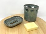 Heart-Pierced Turquoise Bathroom Set