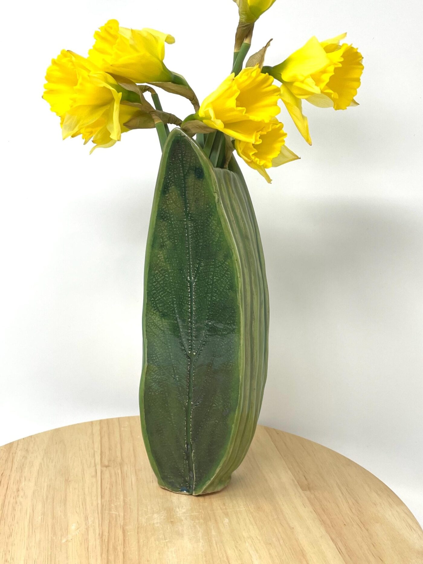 Green Celadon Leaf Vase