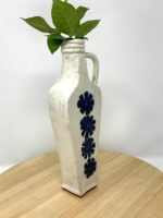 Cobalt Flower Vase, White-Slip Terracotta — in use