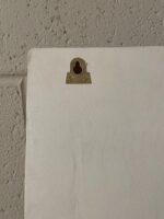 Vintage Door Panel with Magnetic Board (Natural Wood) — top view