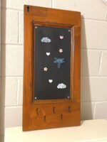 Vintage Door Panel with Magnetic Board (Natural Wood)