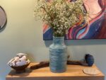 Speckled Turquoise Coiled Vase, Tall (22.5cm)