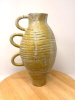 Golden Brown Tall Coiled Vase (28cm) — styling detail