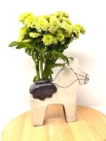 Dala Horse Terracotta Vase — close-up