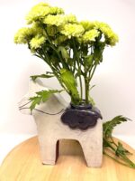 Dala Horse Terracotta Vase — back view