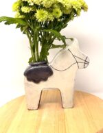 Dala Horse Terracotta Vase — detail view