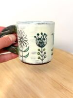 Sgraffito Folk Flower Mug
