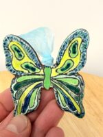 Handmade Ceramic Butterfly Ornament – Folk Art Wall Hanging, Terracotta Clay Decor (7 of 17) -- Fabode Ceramics